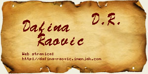 Dafina Raović vizit kartica